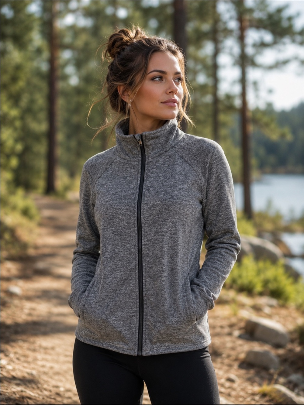 Duluth Trading Co Gray Full-Zip Women's Jacket